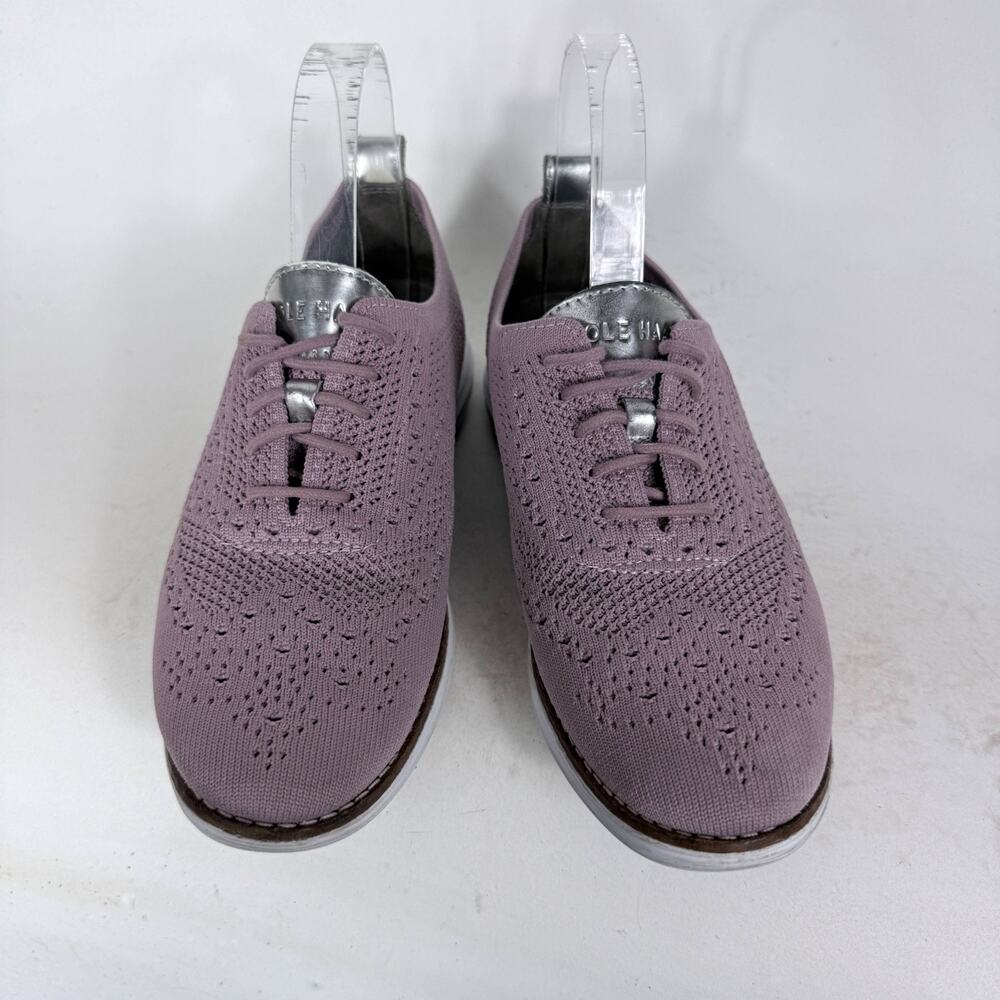 Cole Haan OriginalGrand Wingtip Oxfords Women's 7 Purple Stitchlite Comfort - Picture 4 of 10